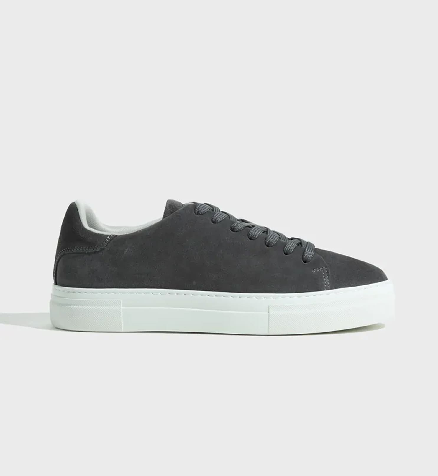 Dark leather sneakers