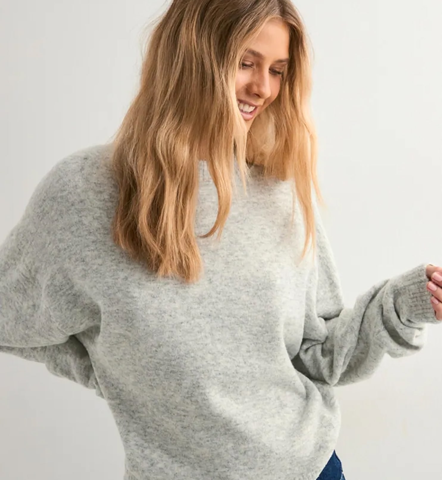 Cozy grey wool sweater